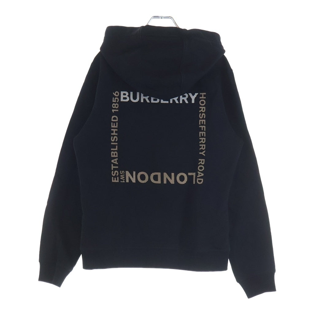 BURBERRY(バーバリー) バックプリントデザイン スウェット プルオーバ フーディー パーカー ブラック 8056050