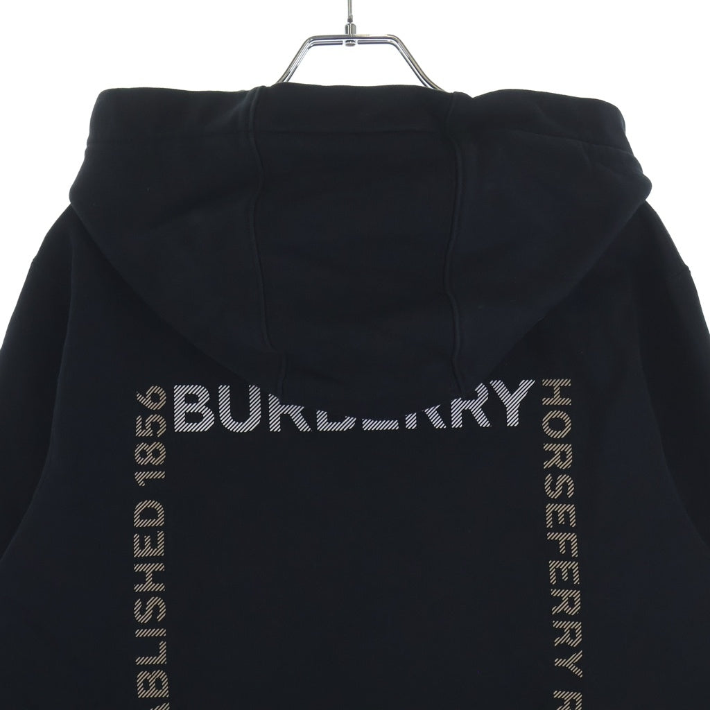 BURBERRY(バーバリー) バックプリントデザイン スウェット プルオーバ フーディー パーカー ブラック 8056050