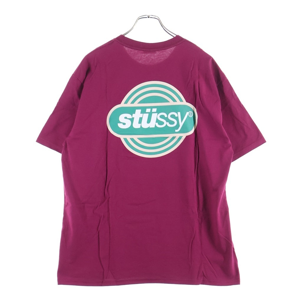 STUSSY(ステューシー) CIRCUIT TEE サーキット グラフィックプリント 半袖カットソー Tシャツ ワインレッド