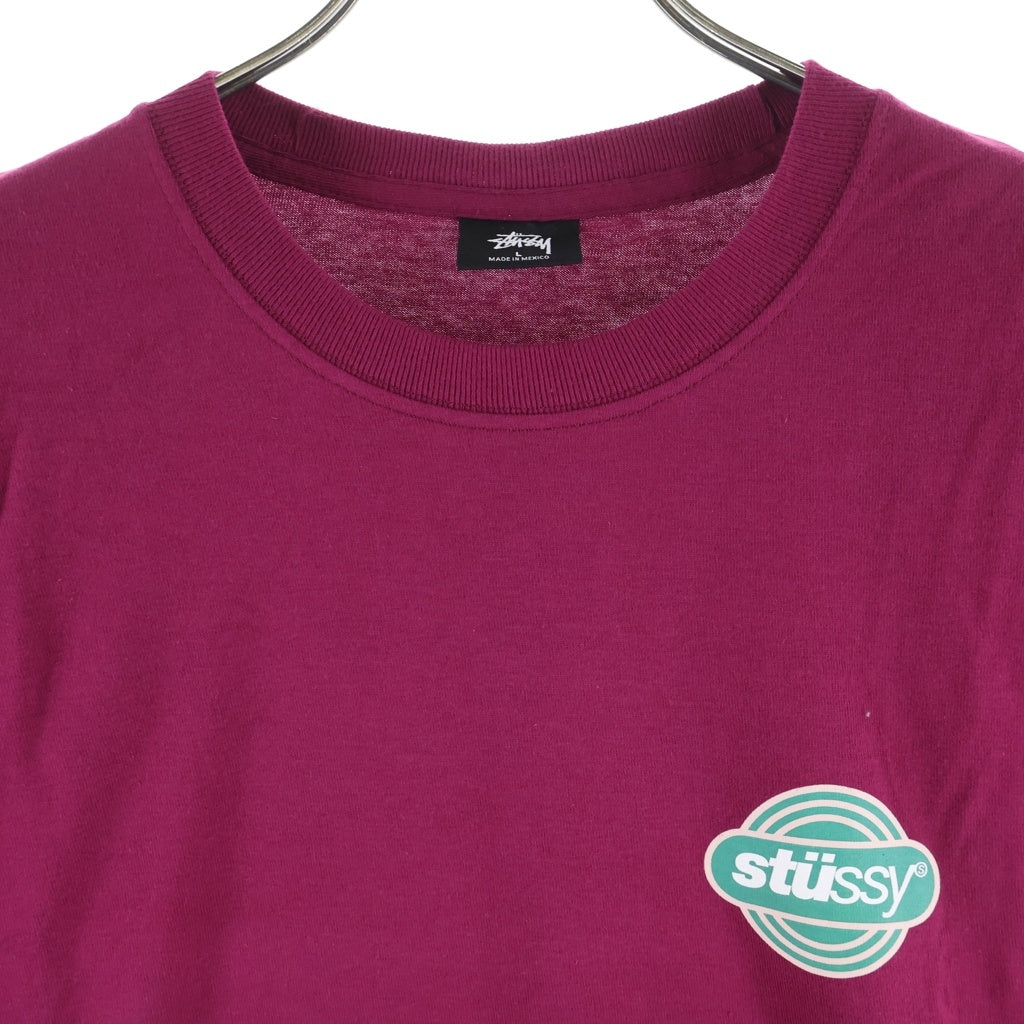 STUSSY(ステューシー) CIRCUIT TEE サーキット グラフィックプリント 半袖カットソー Tシャツ ワインレッド