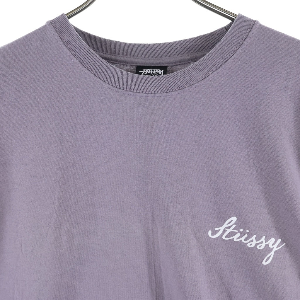 STUSSY(ステューシー) PARADISE LONG TEE パラダイス ロスト スケルトン 長袖カットソー Tシャツ パープル