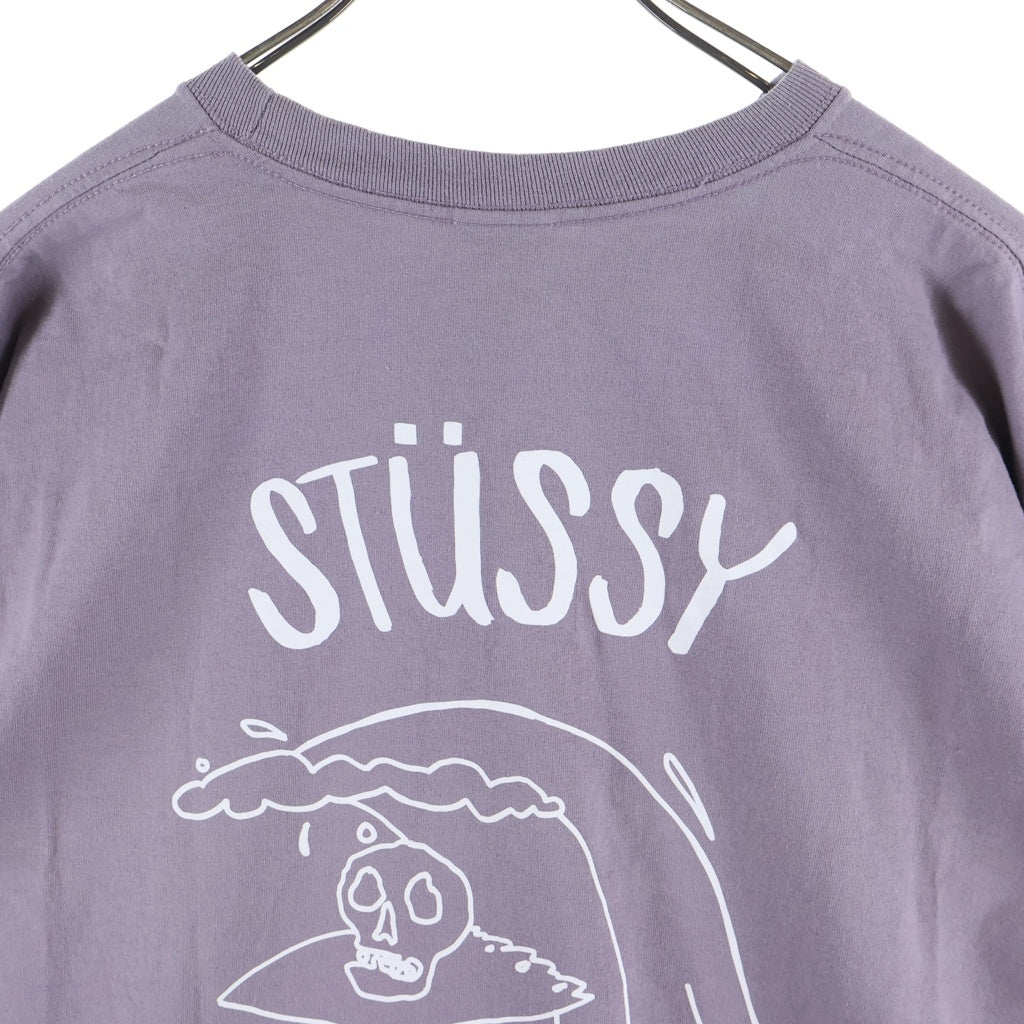 STUSSY(ステューシー) PARADISE LONG TEE パラダイス ロスト スケルトン 長袖カットソー Tシャツ パープル