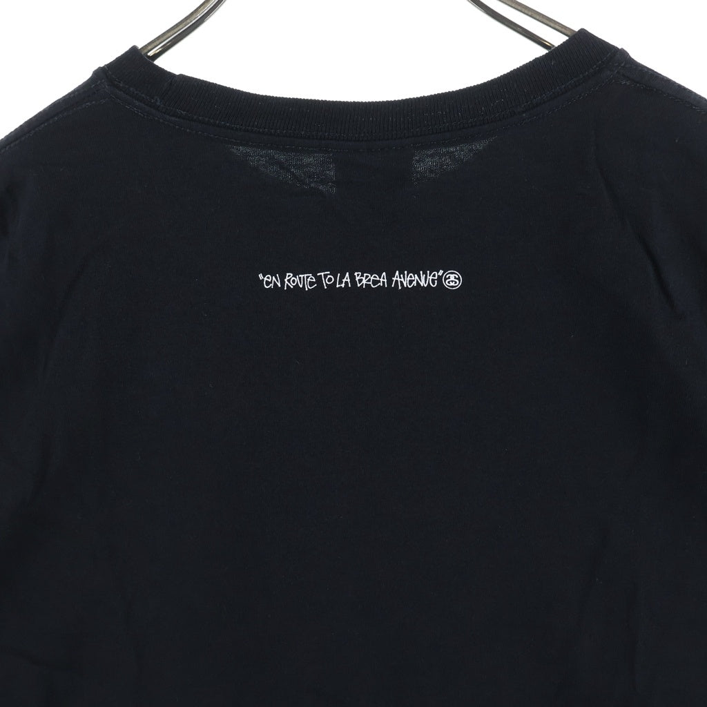 STUSSY(ステューシー) HIGHWAY TEE ハイウェイ グラフィックプリント 半袖カットソー Tシャツ ブラック