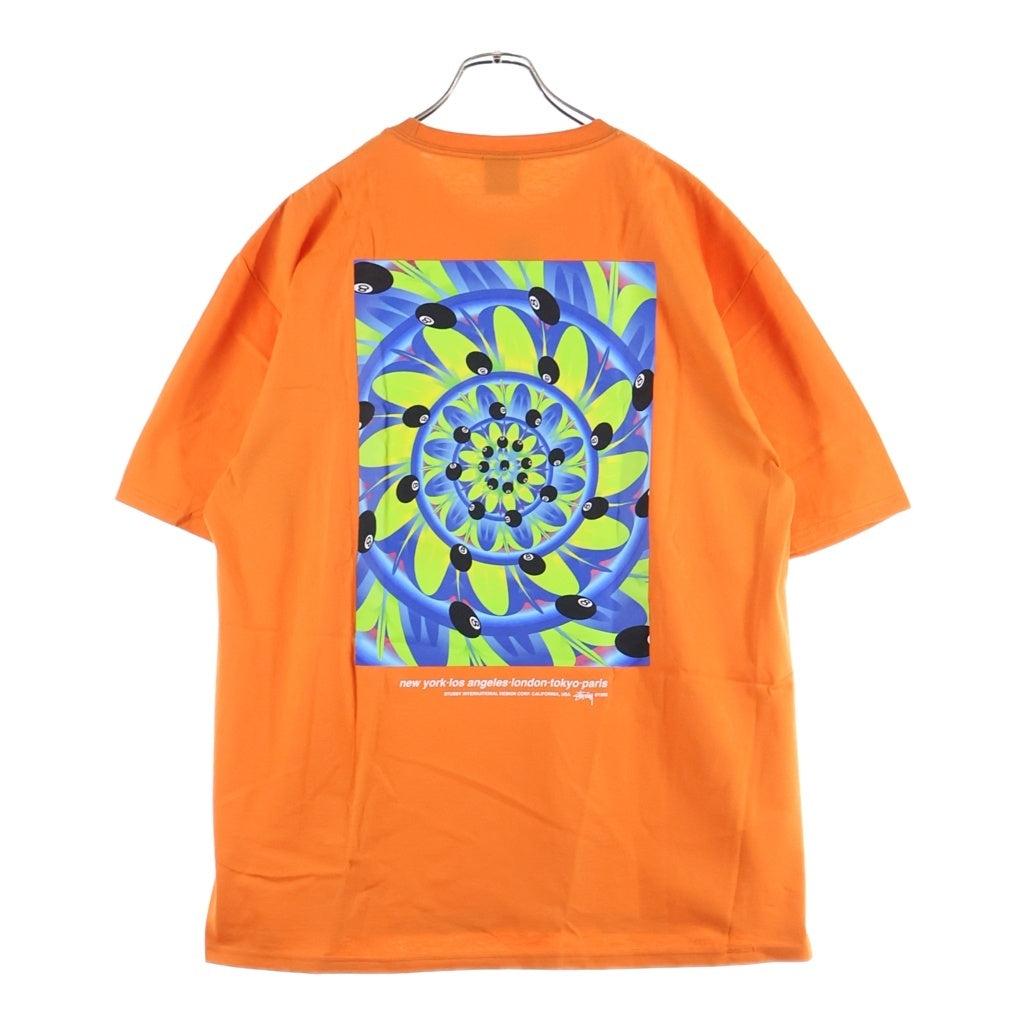 STUSSY(ステューシー) RABBIT HOLE TEE ラビットホール グラフィックプリント 半袖カットソー Tシャツ オレンジ