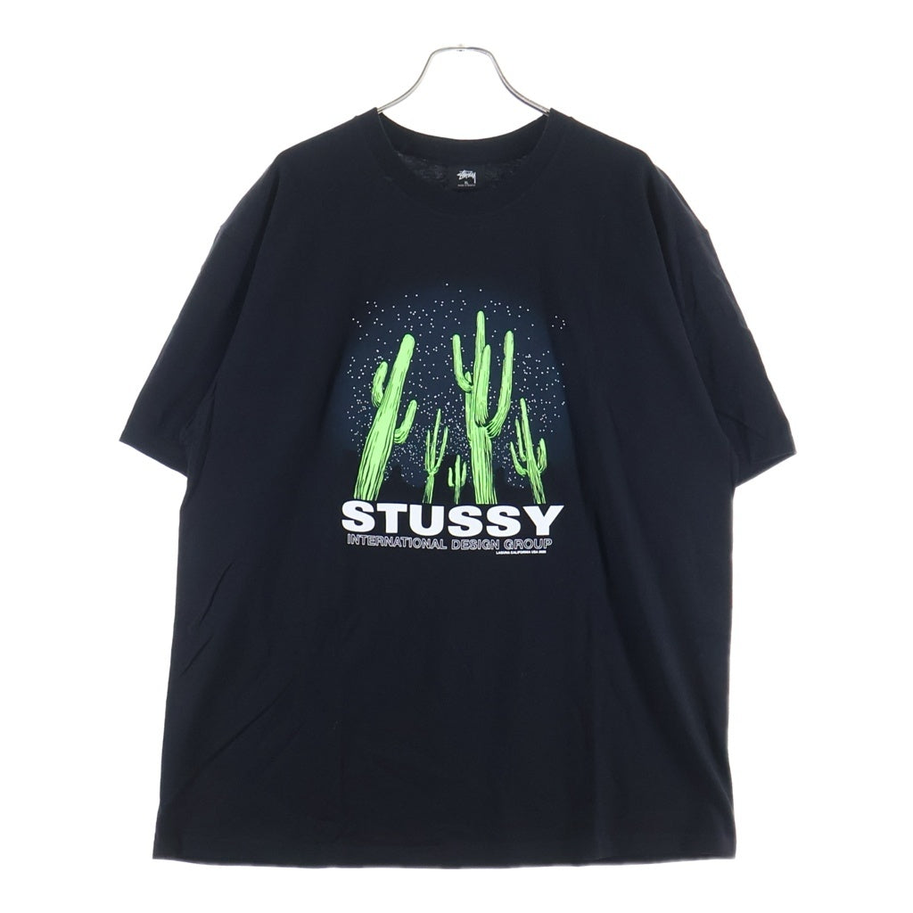 STUSSY(ステューシー) 20SS SAGUARO TEE サボテンプリント 半袖カットソー Tシャツ ブラック