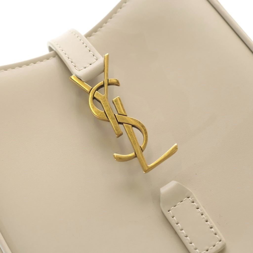 SAINT LAURENT PARIS(サンローランパリ) Le 5 A 7 カサンドラ レザーショルダーバッグ アイボリー 735214 レディース