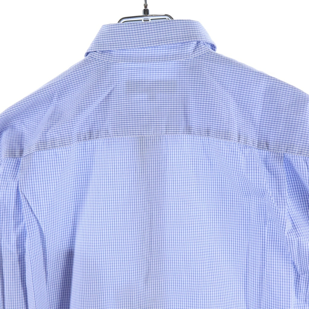 COMME des GARCONS HOMME(コムデギャルソンオム) 23SS COTTON CHECK PIPING SHIRT HK-B019 コットン ギンガムチェック 半袖シャツ ブルー