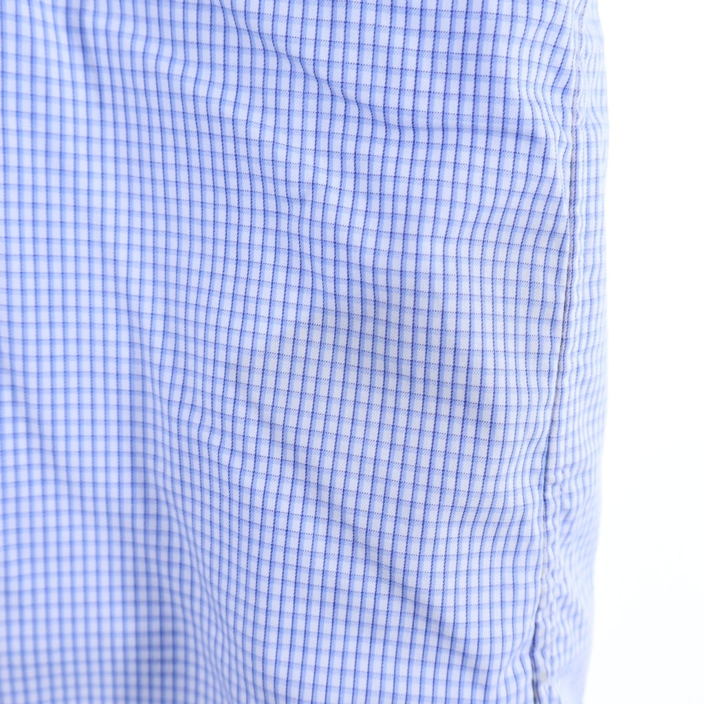 COMME des GARCONS HOMME(コムデギャルソンオム) 23SS COTTON CHECK PIPING SHIRT HK-B019 コットン ギンガムチェック 半袖シャツ ブルー