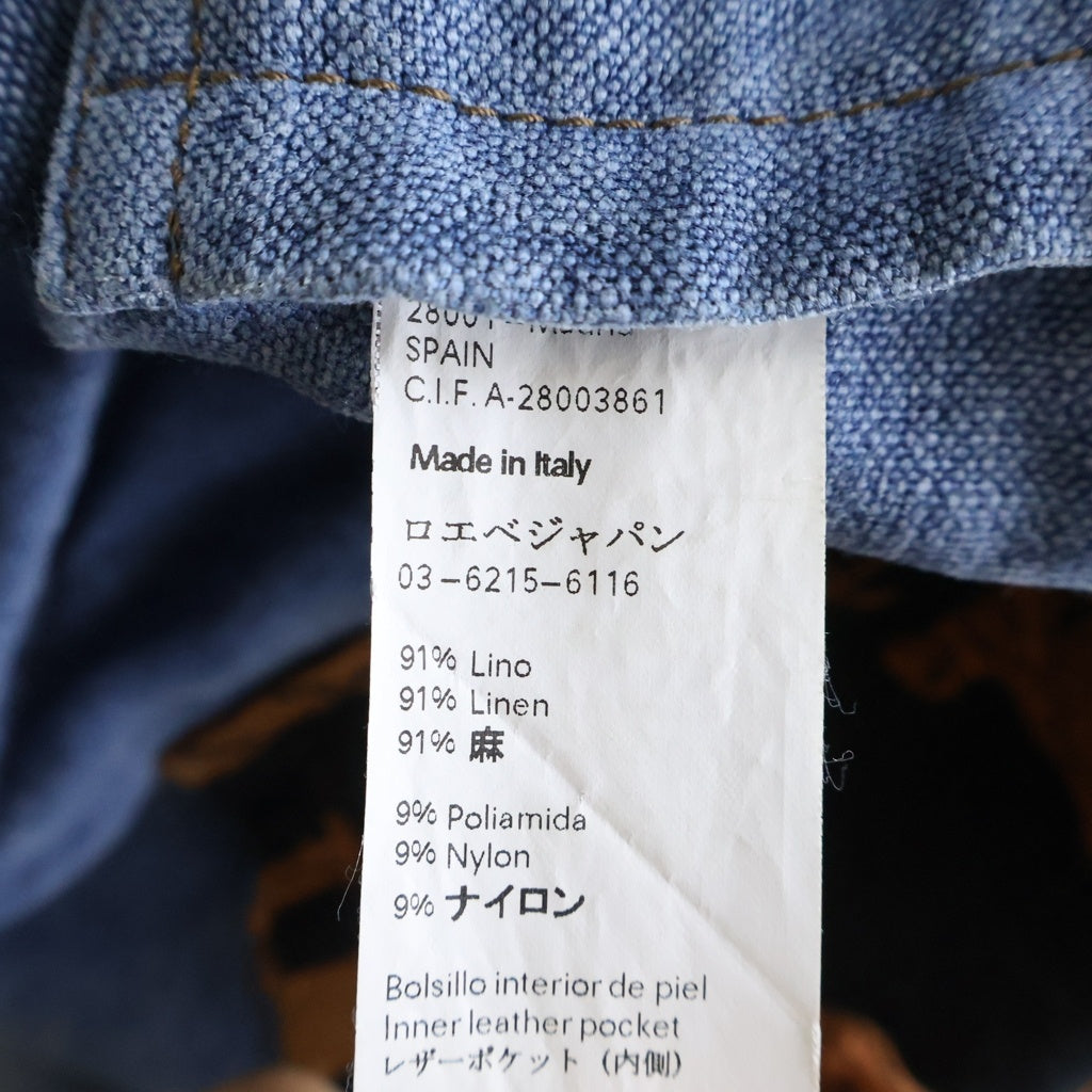 LOEWE(ロエベ) アナグラムレザーポケット デニムシャツジャケット H2268160PA インディゴブルー