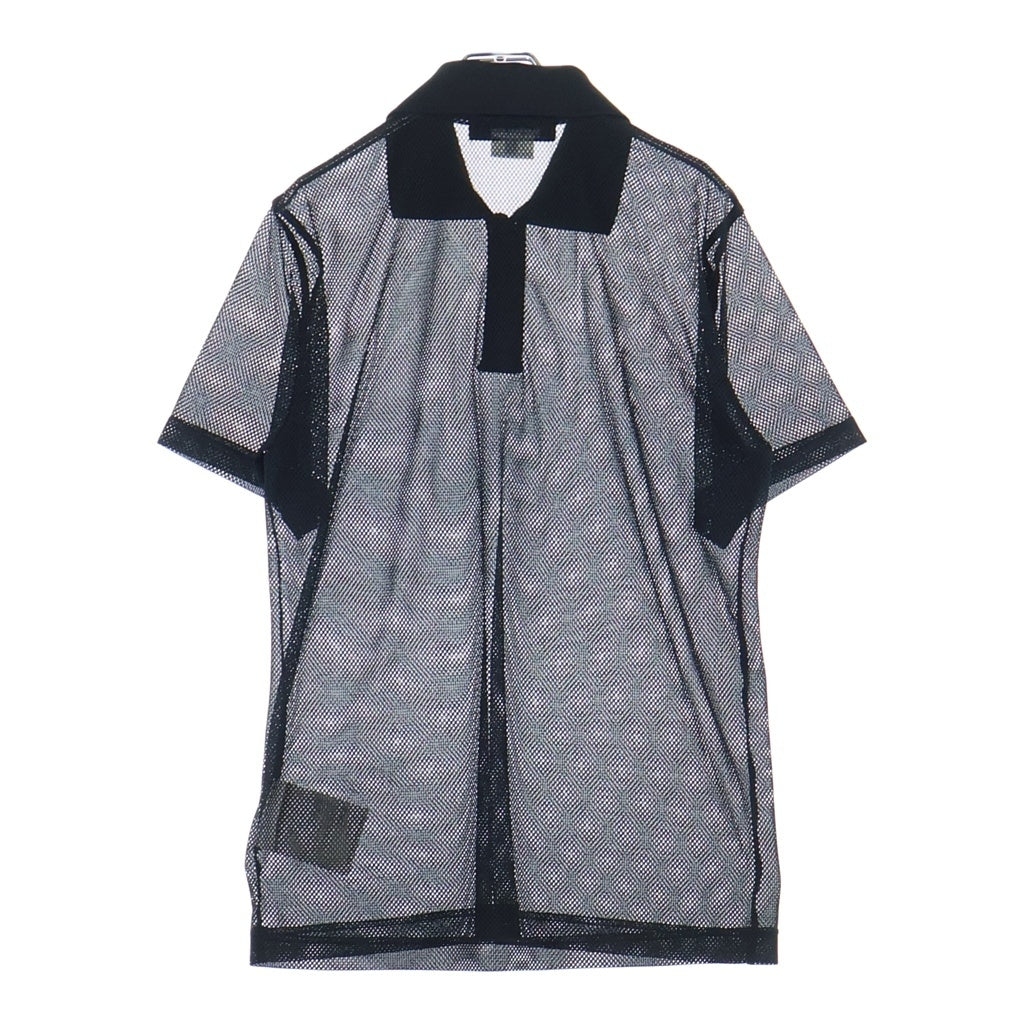 COMME des GARCONS HOMME DEUX(コムデギャルソン オムドゥ) メッシュ 半袖ポロシャツ DQ-T020 ブラック