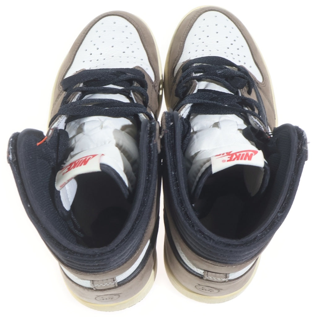 NIKE(ナイキ) ×TRAVIS SCOTT AIR JORDAN 1 RETRO HIGH OG TS SP CD4487-100 トラヴィススコット エアジョーダン レトロ ハイカットスニーカー ブラウン US8.5/26.5cm