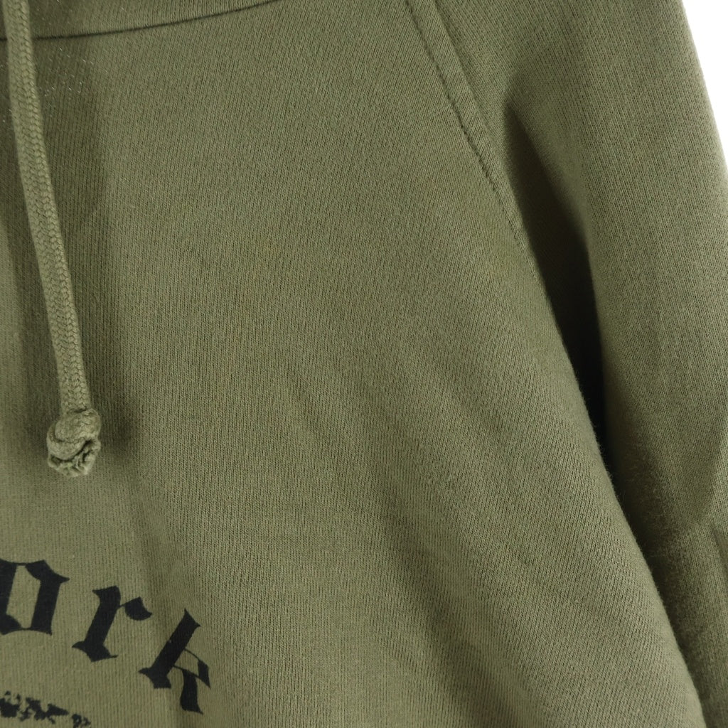 RAF SIMONS(ラフシモンズ) 21AW OVERSIZED HOODED SWEATER ANTWARP PRINT オーバーサイズド アントワーププリント プルオーバー スウェット パーカー カーキ A02 125 19004 0023