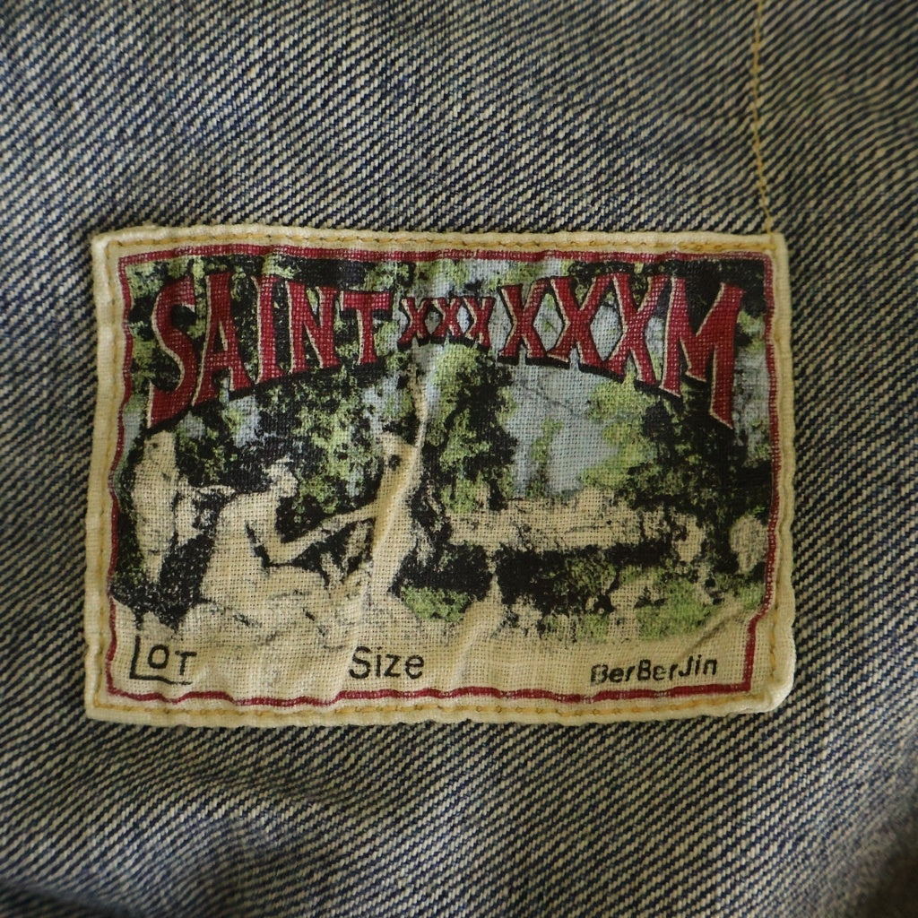 SAINT MICHAEL(セントマイケル) 25SS ×BerBerJin DENIM JACKET DAMAGE SM-HR8-0000-C39 ×ベルベルジン ダメージ加工 デニムジャケット インディゴ