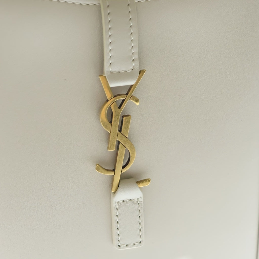 SAINT LAURENT PARIS(サンローランパリ) Le 5 A 7 カサンドラ レザーショルダーバッグ アイボリー 735214 レディース