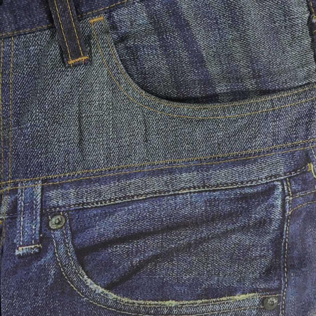 JUNYA WATANABE COMME des GARCONS(ジュンヤワタナベ コムデギャルソン) × Levi's 転写プリント ストレートパンツ WE-P206 インディゴブルー