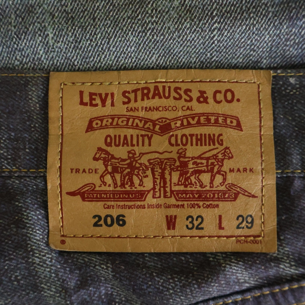JUNYA WATANABE COMME des GARCONS(ジュンヤワタナベ コムデギャルソン) × Levi's 転写プリント ストレートパンツ WE-P206 インディゴブルー