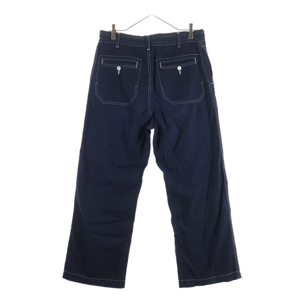 JUNYA WATANABE COMME des GARCONS(ジュンヤワタナベ コムデギャルソン) ドローストリング コットンツイル ストレートパンツ WS-P050 ネイビー
