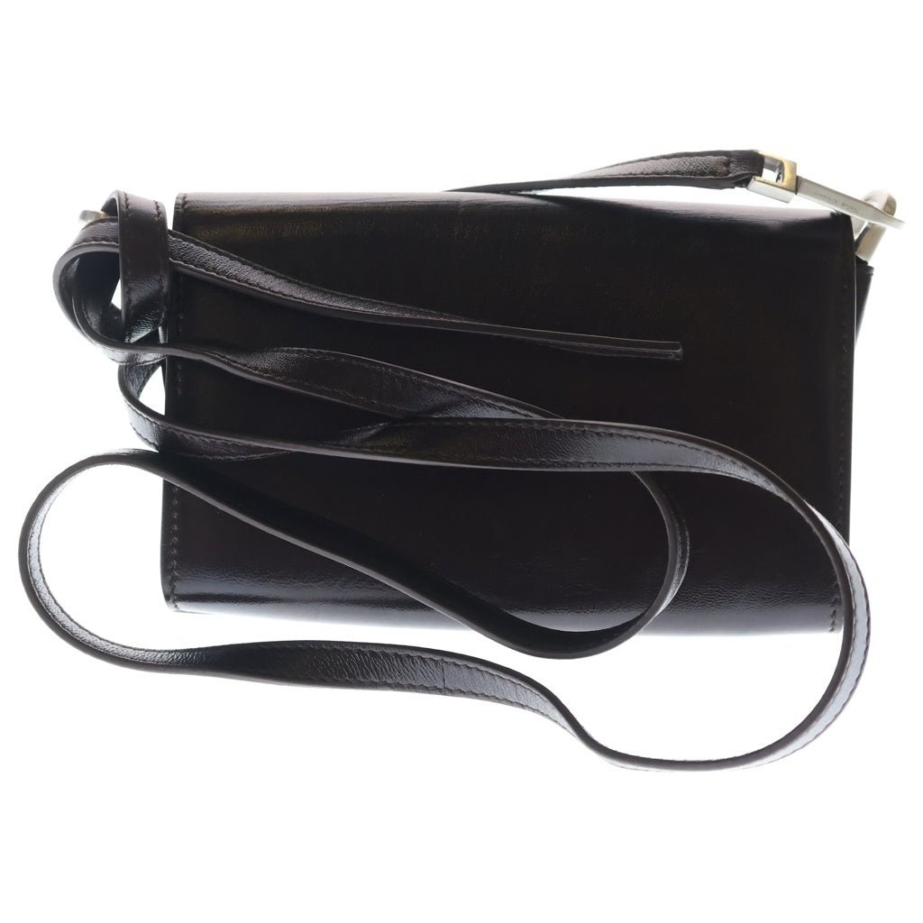 Rick Owens(リックオウエンス) 25SS CLUTCH BAG レザーショルダーバッグ ブラウン RA01E0622-LBP レディース