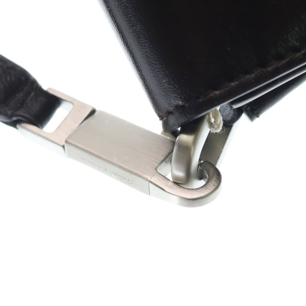 Rick Owens(リックオウエンス) 25SS CLUTCH BAG レザーショルダーバッグ ブラウン RA01E0622-LBP レディース