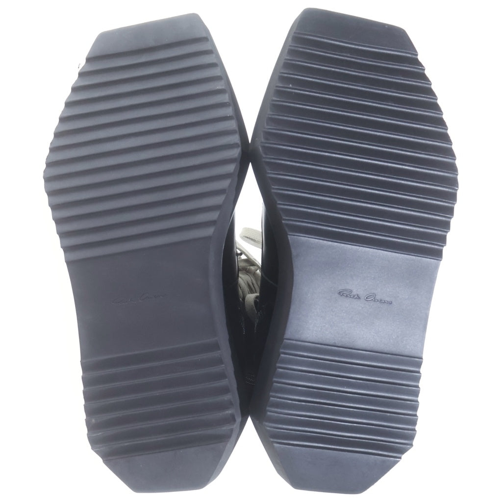 Rick Owens(リックオウエンス) 24SS LACE UP TURBO CYCLOPS レースアップ ターボ サイクロプス レザーハイカットスニーカー ブラック RU01D3875-LOO