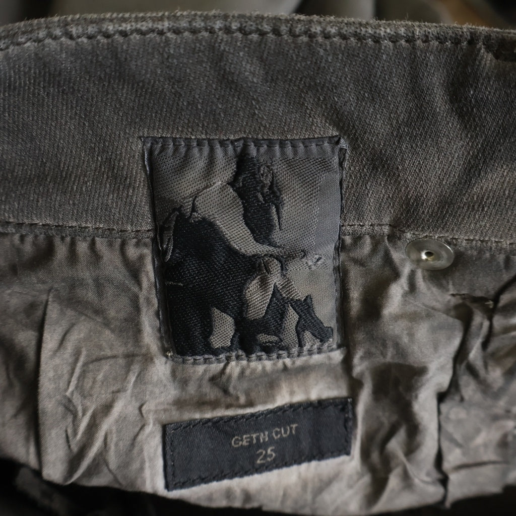 DRKSHDW(ダークシャドウ) 24AW GETH JEANS ゲスジーンズ コーティング加工 デニムパンツ グレー DS02D2305-HSCF