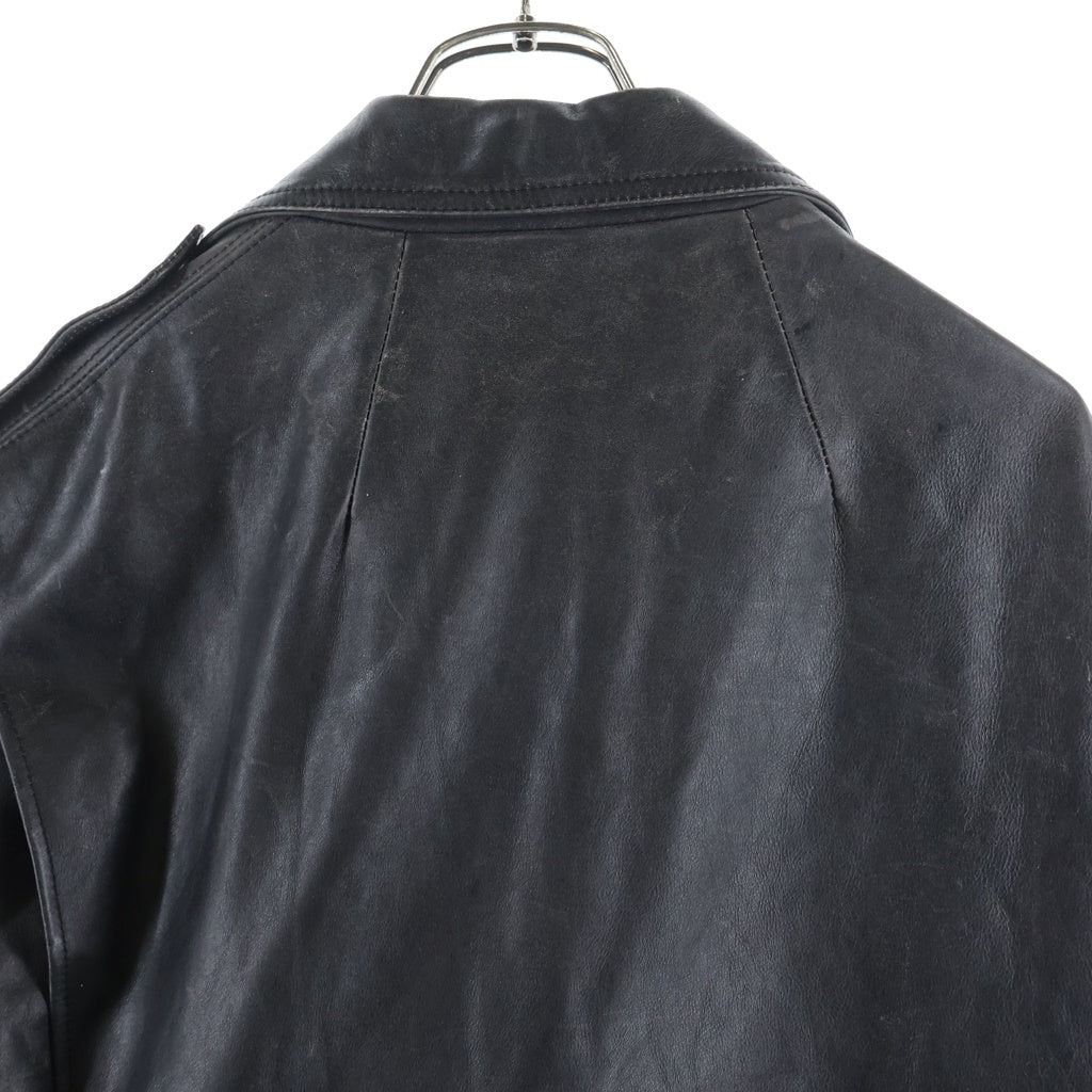 Rick Owens(リックオウエンス) 25SS CROPPED JUMBO BAUHAUS STOOGES クロップド ジャンボバウハウス カーフレザー ライダースジャケット ブラック RP01E7717-LTP