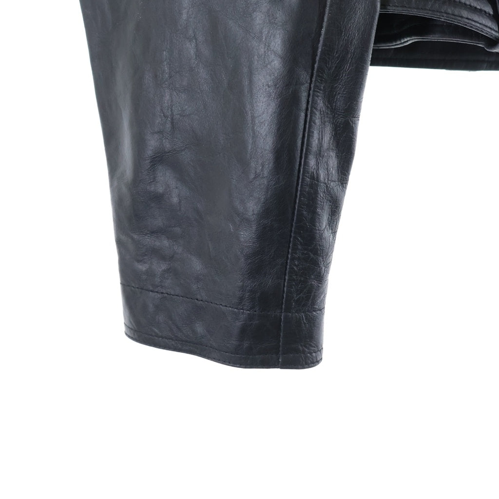 Rick Owens(リックオウエンス) 25SS CROPPED JUMBO BAUHAUS STOOGES クロップド ジャンボバウハウス カーフレザー ライダースジャケット ブラック RP01E7717-LTP
