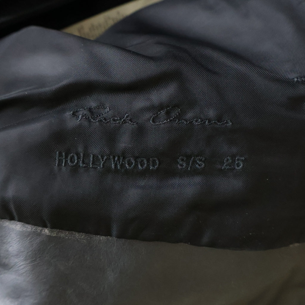 Rick Owens(リックオウエンス) 25SS CROPPED JUMBO BAUHAUS STOOGES クロップド ジャンボバウハウス カーフレザー ライダースジャケット ブラック RP01E7717-LTP