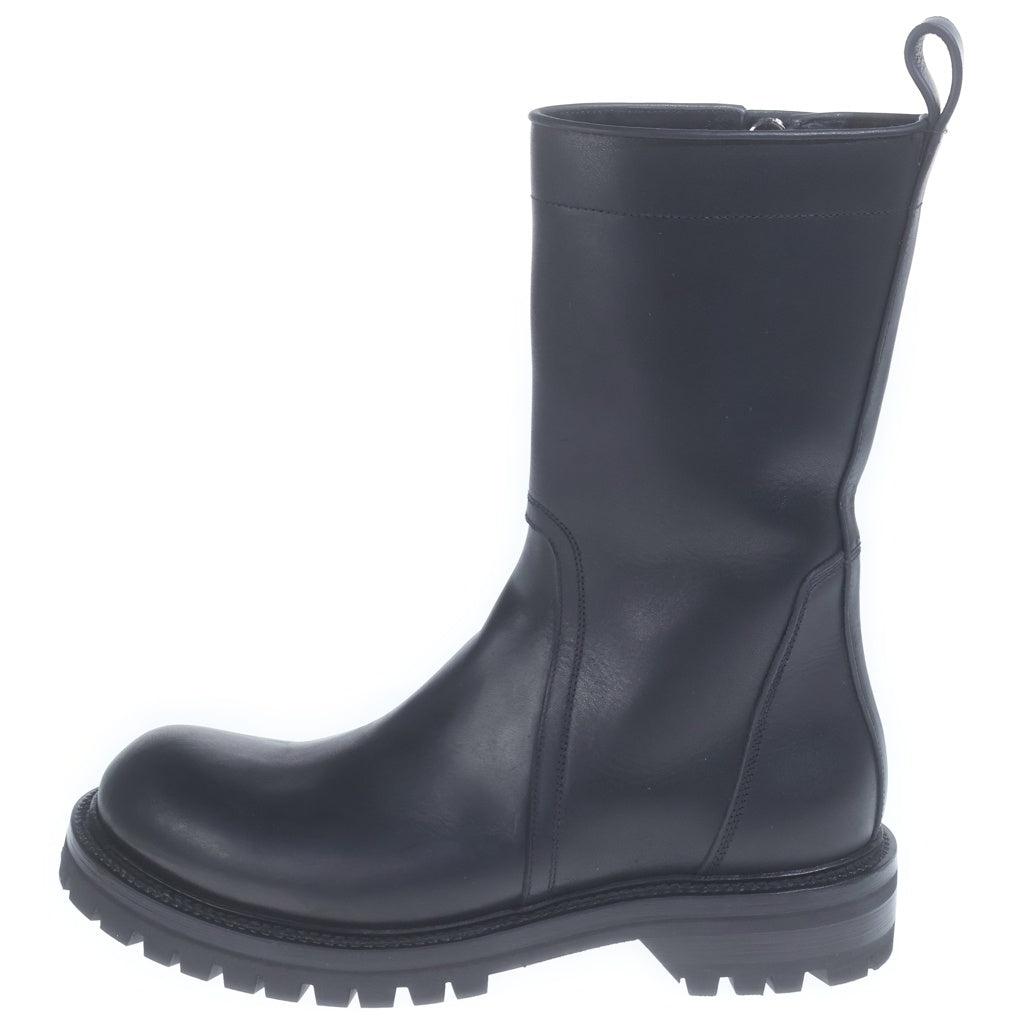 Rick Owens(リックオウエンス) 25SS ARMY CREEPER アーミークリーパー レザーハイカットブーツ ブラック RU01E5850-LGE