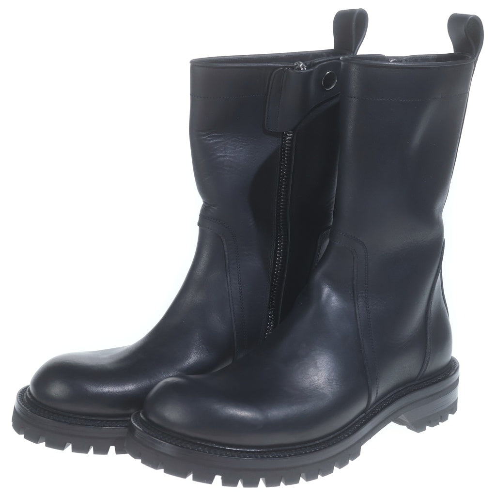 Rick Owens(リックオウエンス) 25SS ARMY CREEPER アーミークリーパー レザーハイカットブーツ ブラック RU01E5850-LGE