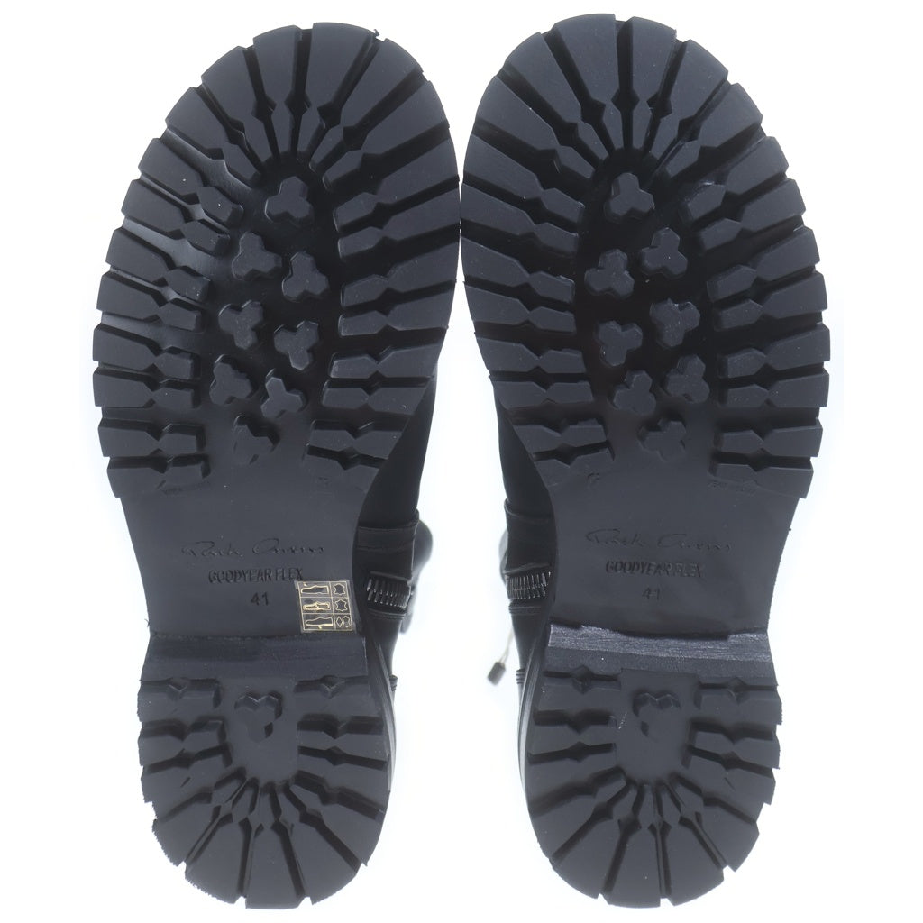 Rick Owens(リックオウエンス) 25SS ARMY CREEPER アーミークリーパー レザーハイカットブーツ ブラック RU01E5850-LGE