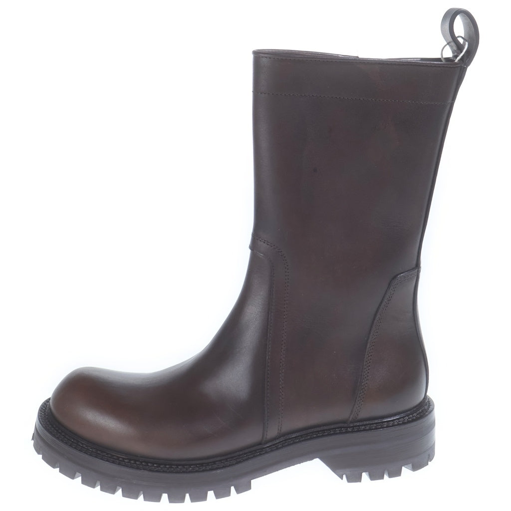 Rick Owens(リックオウエンス) 25SS ARMY CREEPER アーミークリーパー レザーハイカットブーツ ブラウン RU01E5850-LGE