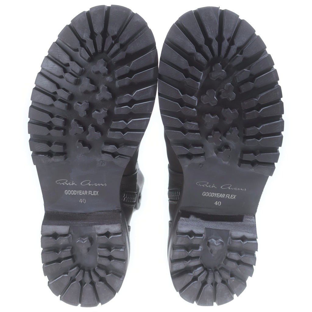 Rick Owens(リックオウエンス) 25SS ARMY CREEPER アーミークリーパー レザーハイカットブーツ ブラウン RU01E5850-LGE