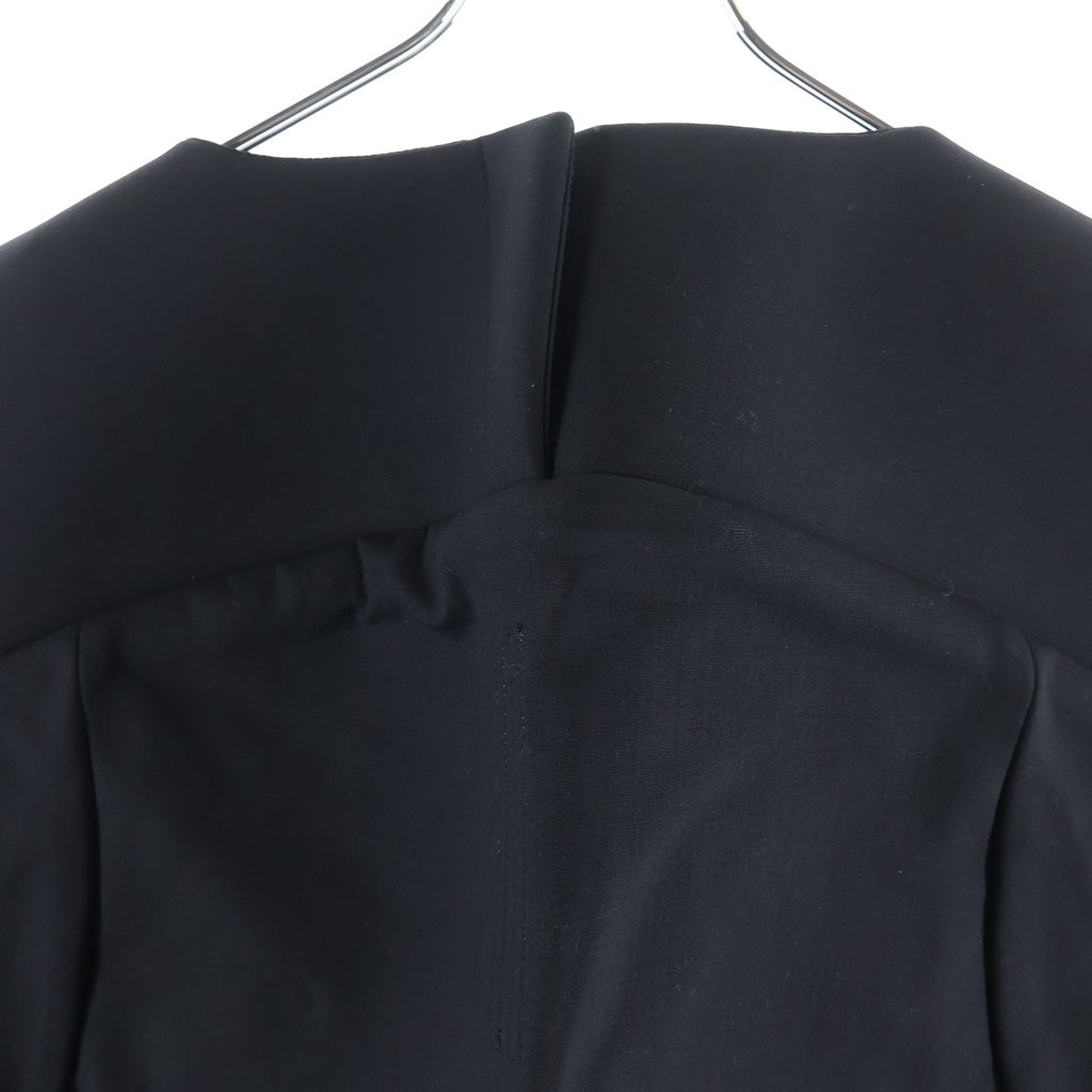 Rick Owens(リックオウエンス) 21SS GIRDERED TOP アシンメトリー クルーネックトップス ブラック レディース RO21S3255-ZL