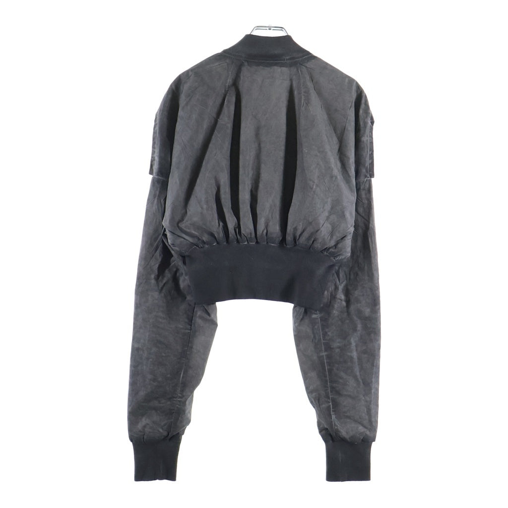 DRKSHDW(ダークシャドウ) 25SS FLIGHT JKT CROPPED コーティング加工 クロップド フライトジャケット グレー DS01E3719-PF