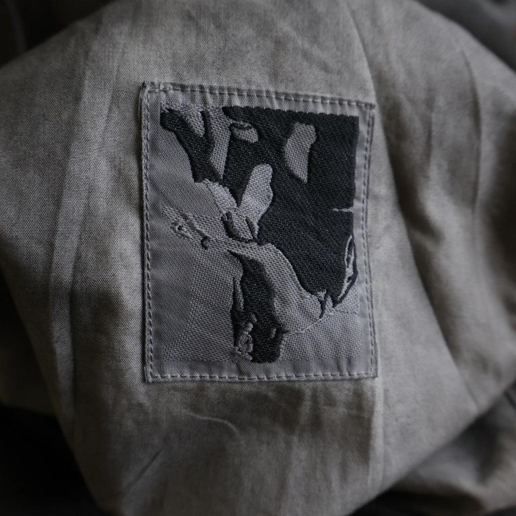 DRKSHDW(ダークシャドウ) 25SS FLIGHT JKT CROPPED コーティング加工 クロップド フライトジャケット グレー DS01E3719-PF