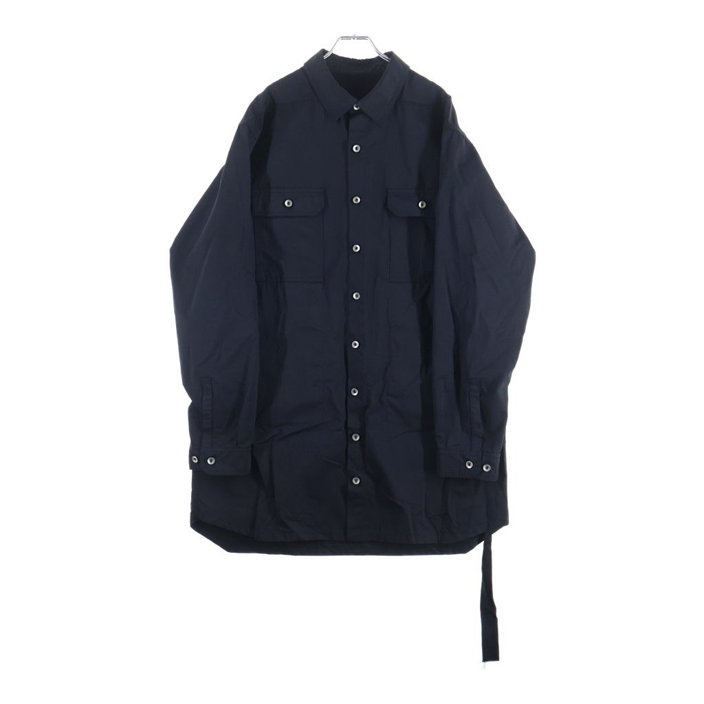 DRKSHDW(ダークシャドウ) 23SS WOVEN JUMBO OUTERSHIRT ジャンボ アウターシャツ 長袖シャツジャケット ブラック DU01C6753-MUEP3