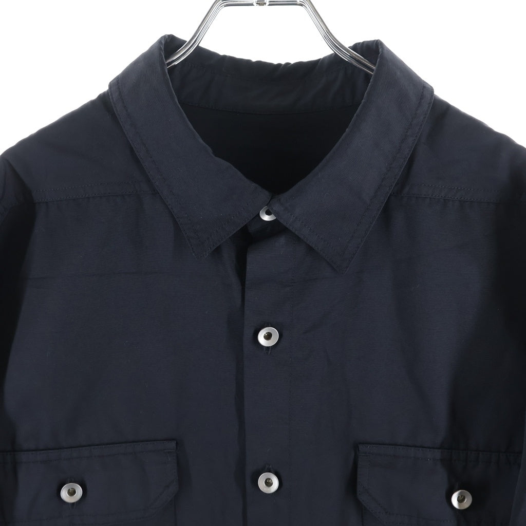 DRKSHDW(ダークシャドウ) 23SS WOVEN JUMBO OUTERSHIRT ジャンボ アウターシャツ 長袖シャツジャケット ブラック DU01C6753-MUEP3