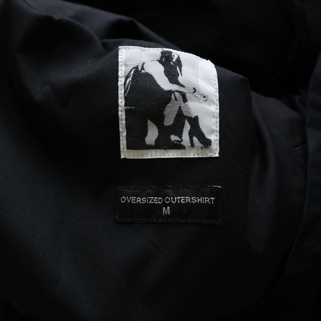 DRKSHDW(ダークシャドウ) 23SS WOVEN JUMBO OUTERSHIRT ジャンボ アウターシャツ 長袖シャツジャケット ブラック DU01C6753-MUEP3
