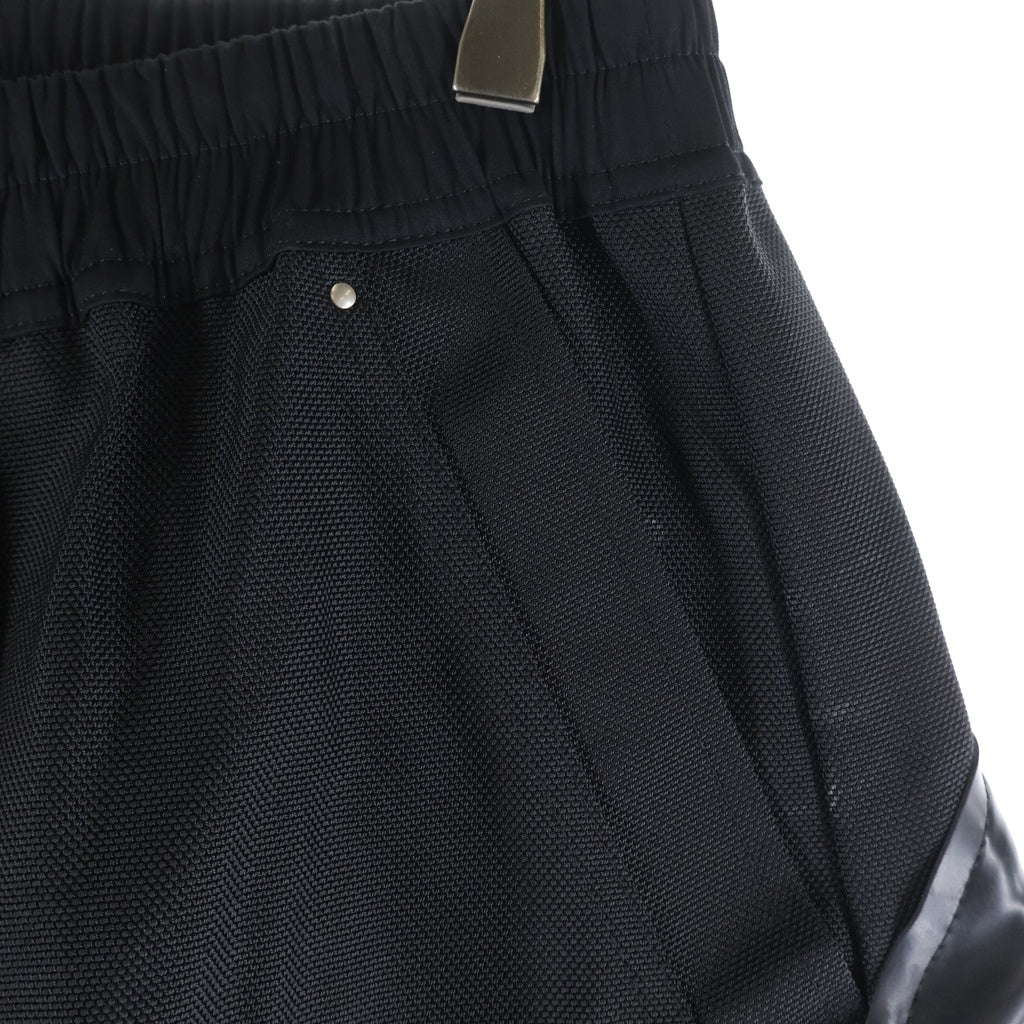 Rick Owens(リックオウエンス) 24AW WIDE BELA PANTS ワイドベラ 異素材切替 ワイドパンツ ブラック RR02D6307-HDUWTY