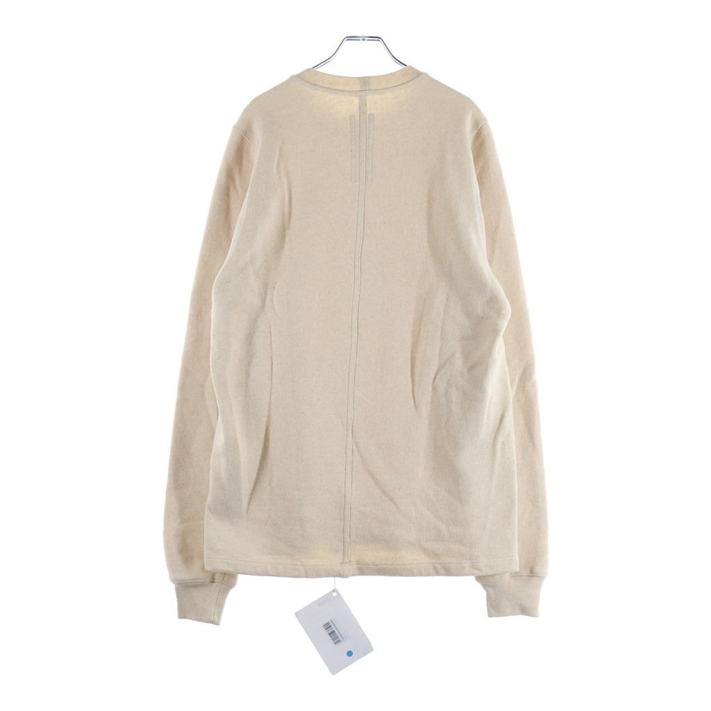 Rick Owens(リックオウエンス) 25SS SHORT CREWNECK LS T クルーネックスウェットトレーナー アイボリー RU01E5277-JT