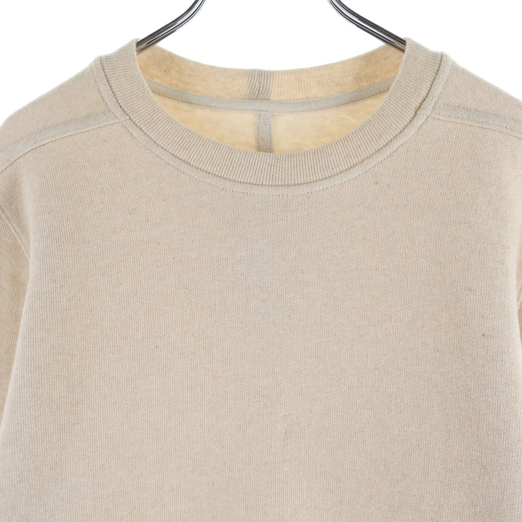 Rick Owens(リックオウエンス) 25SS SHORT CREWNECK LS T クルーネックスウェットトレーナー アイボリー RU01E5277-JT