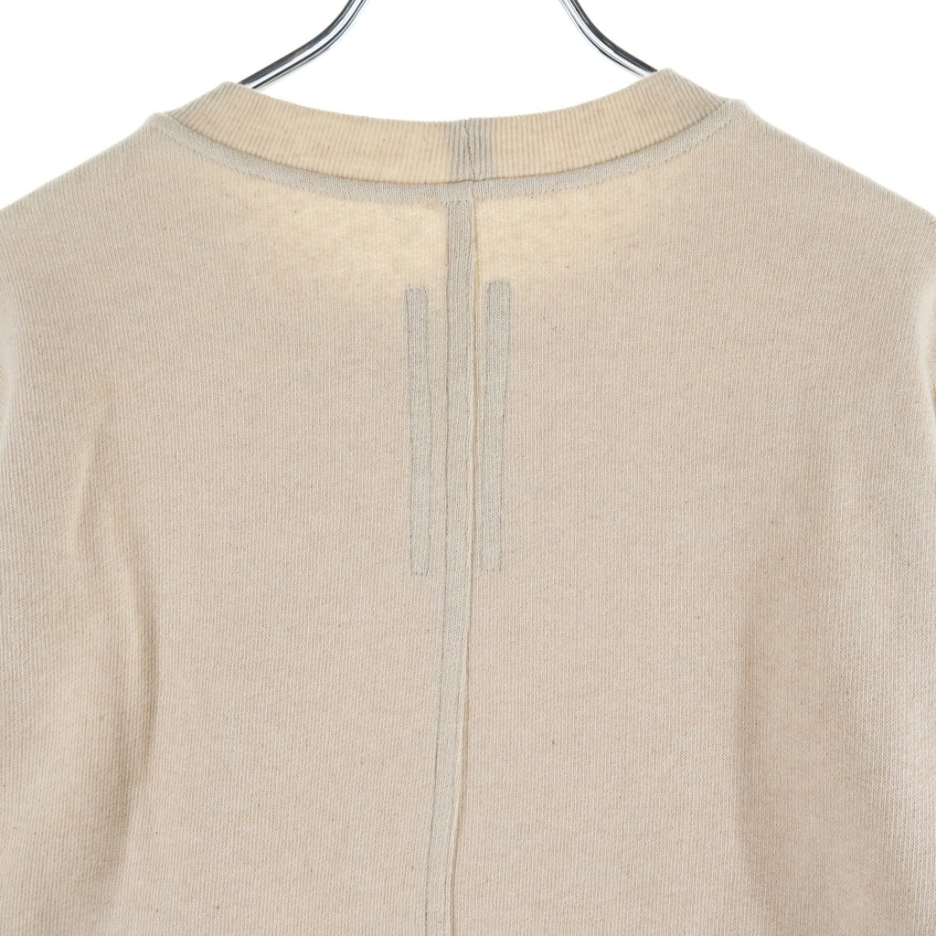 Rick Owens(リックオウエンス) 25SS SHORT CREWNECK LS T クルーネックスウェットトレーナー アイボリー RU01E5277-JT