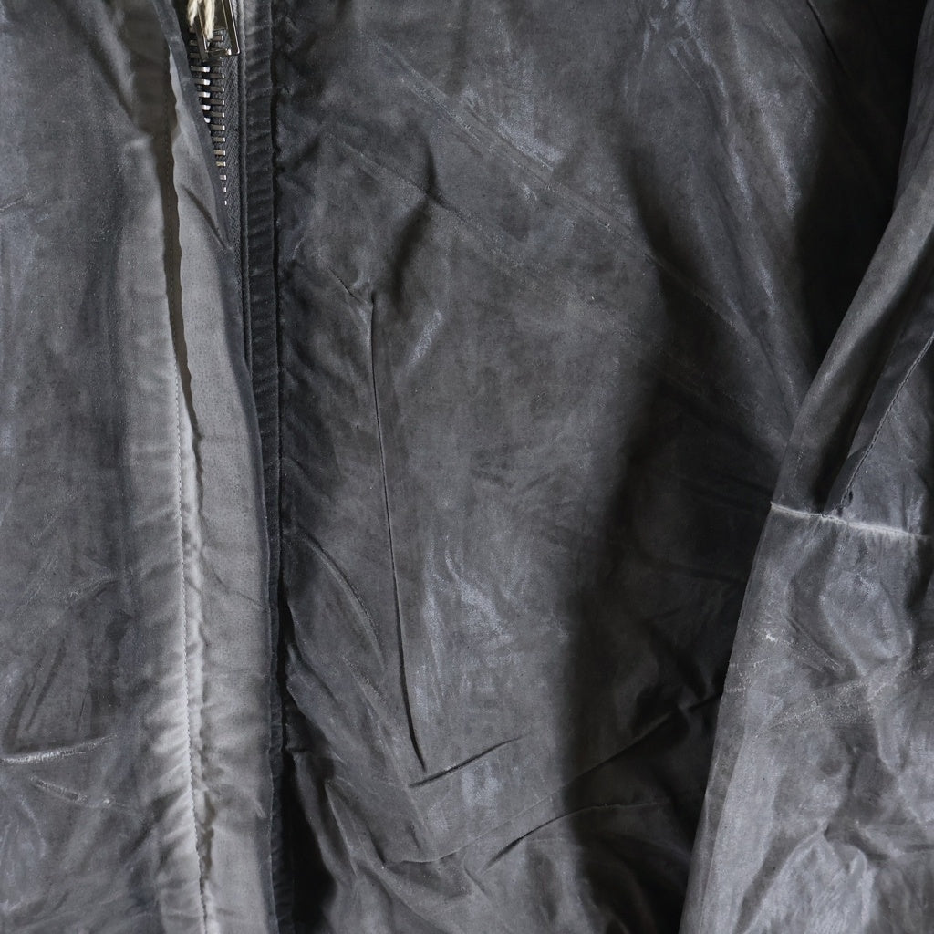 DRKSHDW(ダークシャドウ) 25SS FLIGHT JKT CROPPED コーティング加工 クロップド フライトジャケット グレー DS01E3719-PF