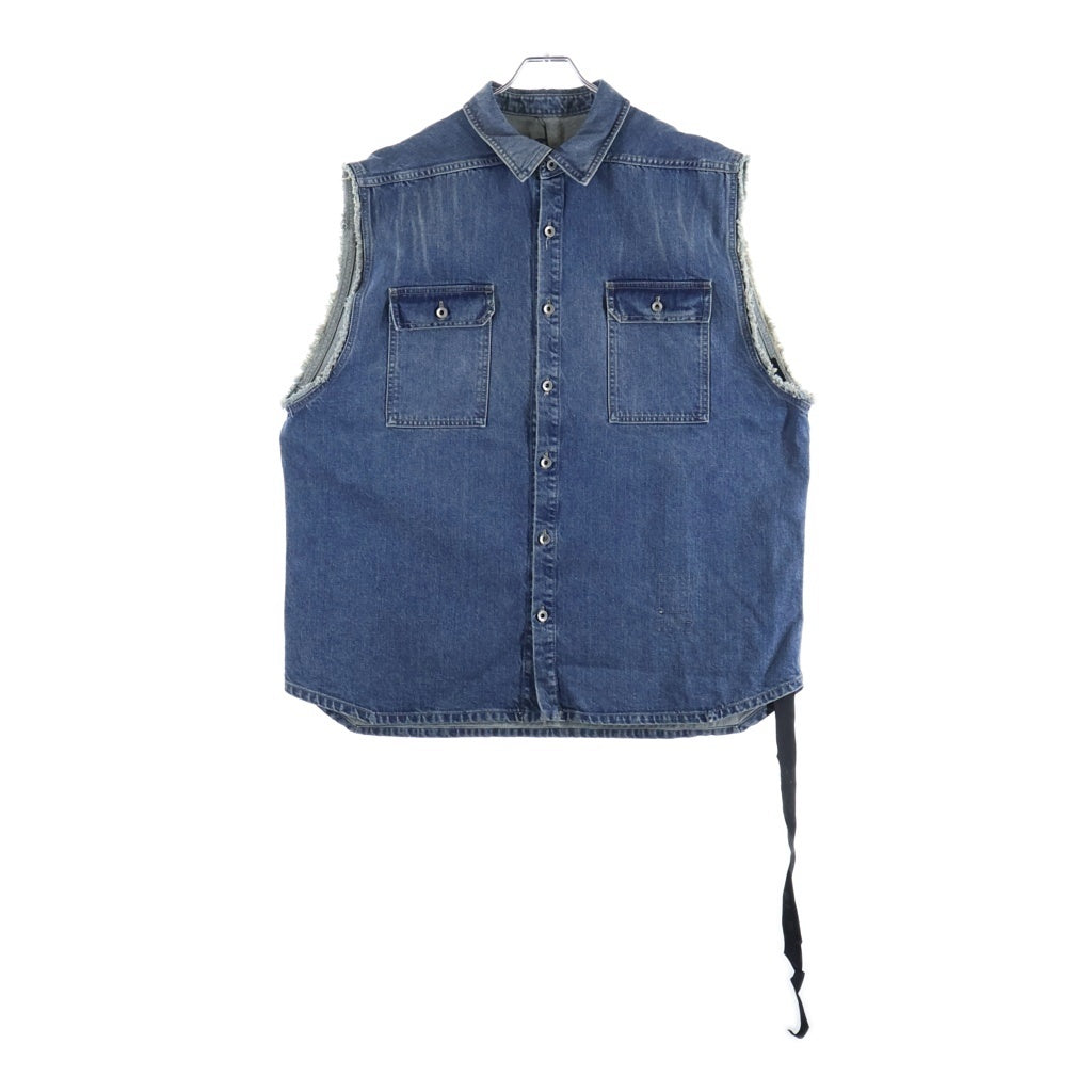 DRKSHDW(ダークシャドウ) 25SS SL TOMMY JUMBO OUTERSHIRT トミー ジャンボアウターシャツ デニムベスト インディゴ DU01E3764-DWB
