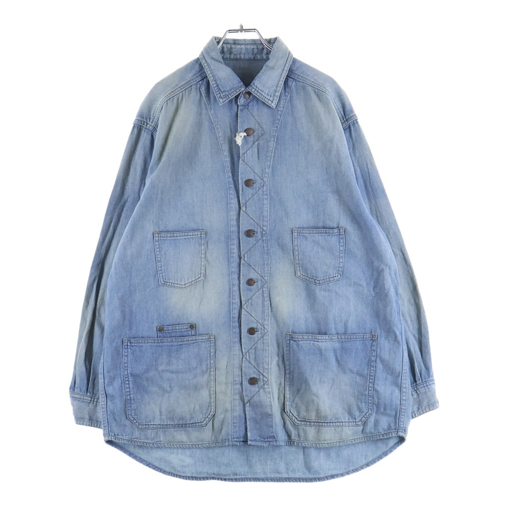 MAATEE&SONS(マーティーアンドサンズ) 25AW DENIM SHIRTS COVERALL 長袖デニムシャツ カバーオール インディゴ MT5303-0913