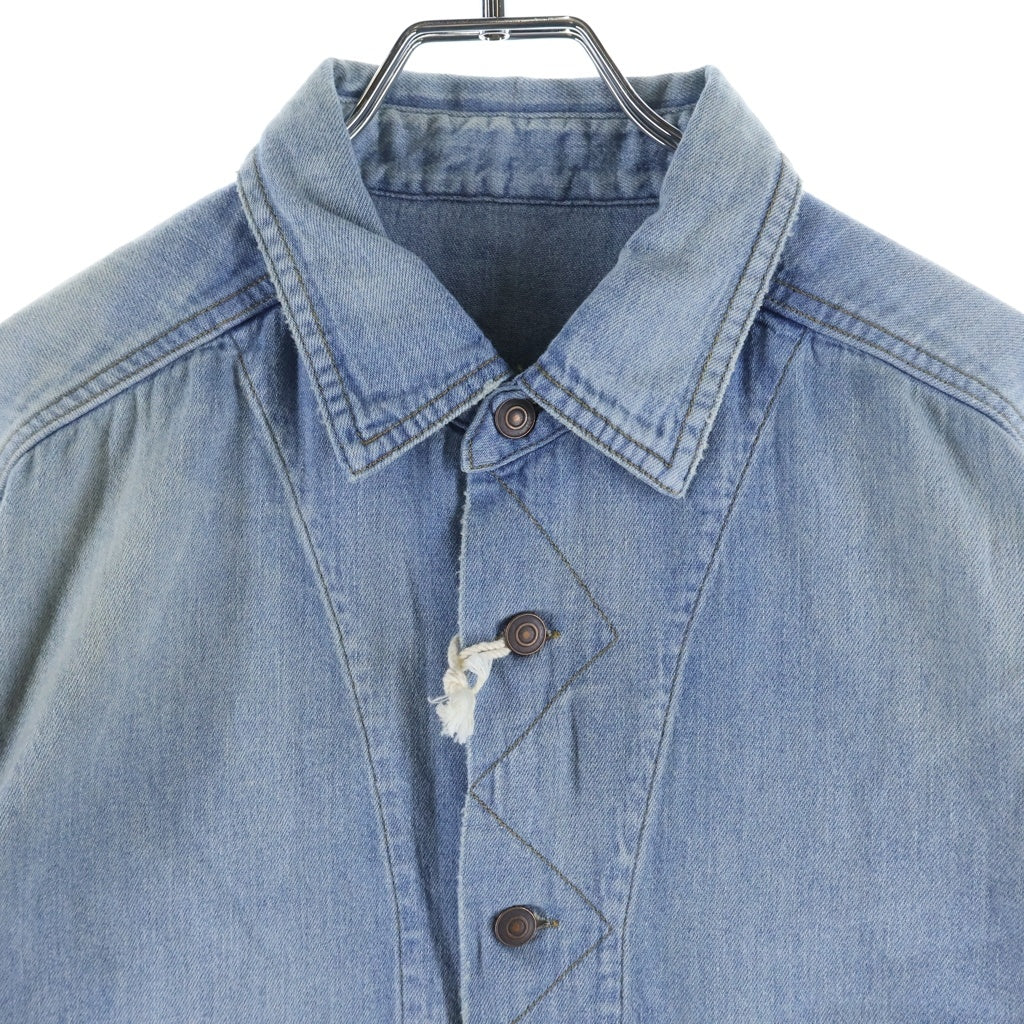 MAATEE&SONS(マーティーアンドサンズ) 25AW DENIM SHIRTS COVERALL 長袖デニムシャツ カバーオール インディゴ MT5303-0913