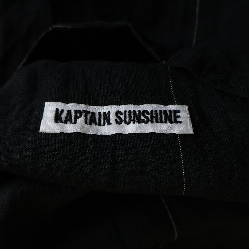 KAPTAIN SUNSHINE(キャプテンサンシャイン) 25SS Work Shirt Jacket リネン ワークシャツジャケット 長袖シャツ ブラック KS25SJK18