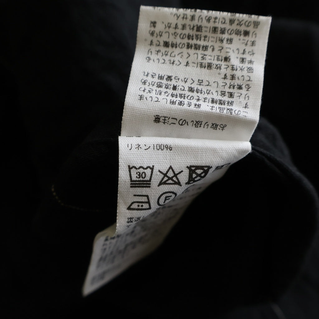 KAPTAIN SUNSHINE(キャプテンサンシャイン) 25SS Work Shirt Jacket リネン ワークシャツジャケット 長袖シャツ ブラック KS25SJK18