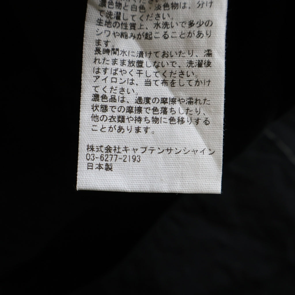 KAPTAIN SUNSHINE(キャプテンサンシャイン) 25SS Work Shirt Jacket リネン ワークシャツジャケット 長袖シャツ ブラック KS25SJK18
